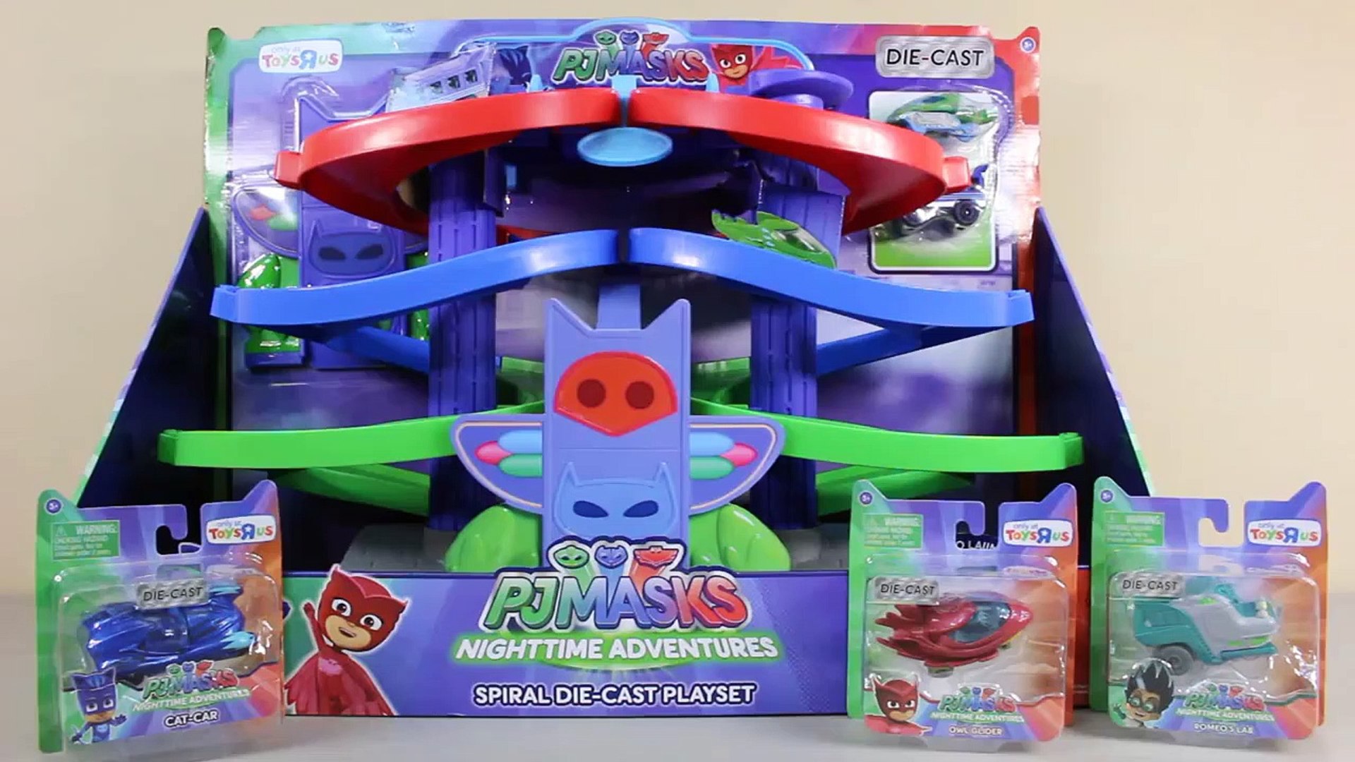 PJ Masks Nighttime Adventures Playset With Owlette Catboy Gekko Lightning McQueen video Dailymotion