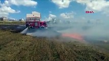 Silivri'de 10 dönümlük buğday tarlası alevlere teslim oldu