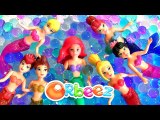 Little Mermaid Ariel Swimming in Orbeez with Her Mermaids Sisters Color Changing Dolls Underwater