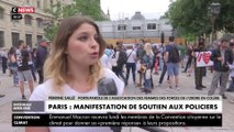 Paris : manifestation de soutien aux policiers