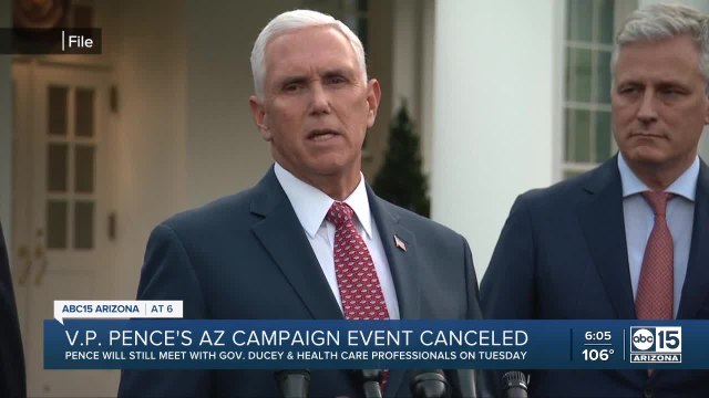 Pence campaign events in Arizona postponed due to rise in coronavirus cases