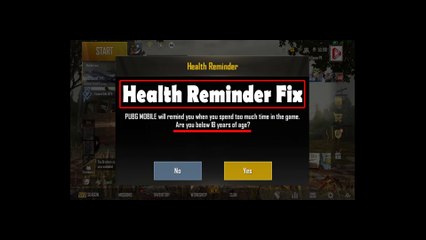 How to fix Health Reminder Problem Permanently PUBG Mobile| 3 Mathod to Fix It by GamerTube|