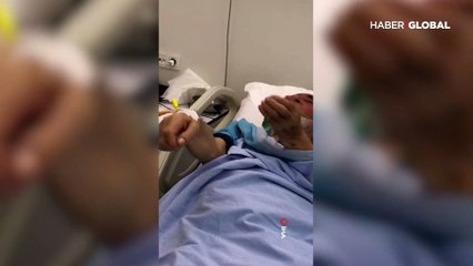 Narkozun etkisinde abdest almaya başladı