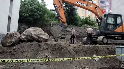 Tokat'ta inşaat kazısında lahit mezar bulundu