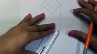 How to draw _ how to Draw 3d Rubik's cube _ draw realistic Rubik cube _ art and drawing
