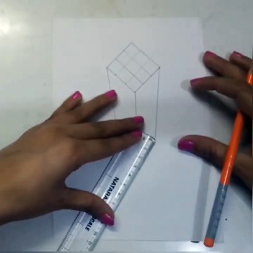 How to draw _ how to Draw 3d Rubik's cube _ draw realistic Rubik cube _ art and drawing