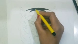 How to draw tiger roar drawing - tiger roaring face drawing
