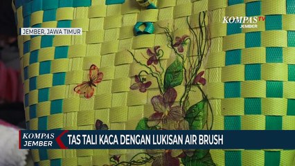 Kerajinan Tas Tali Kaca Dihias Lukisan Air Brush dan Seni Dekupase
