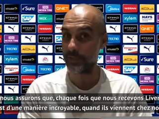 32e j. - Guardiola : "Nous ferons une haie d'honneur à Liverpool"