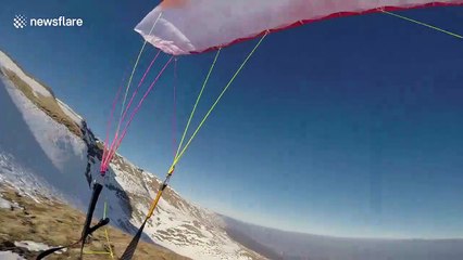Speed flyer in French Alps misjudges altitude and crashes into mountainside