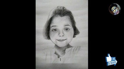 Download Video: Portrait painting of a girl | Easy Portrait Drawing | Portrait Sketch Pencil Shading