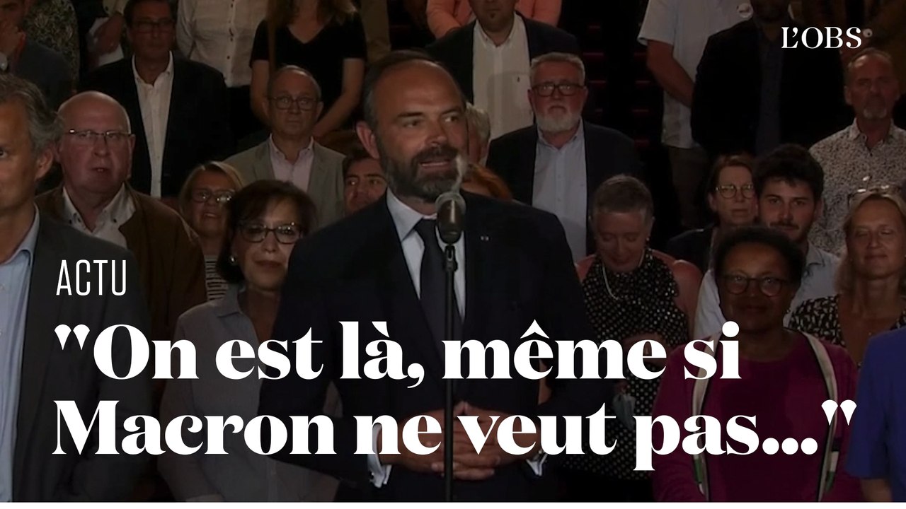 Le discours d'Edouard Philippe légèrement perturbé par des chants anti gouvernement