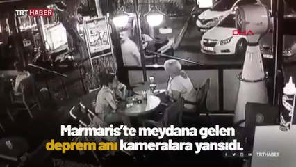 Marmaris'teki deprem anı kamerada