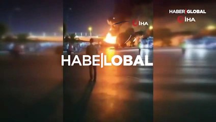 Sefere çıkmaya hazırlanan yolcu otobüsü terminalde yandı