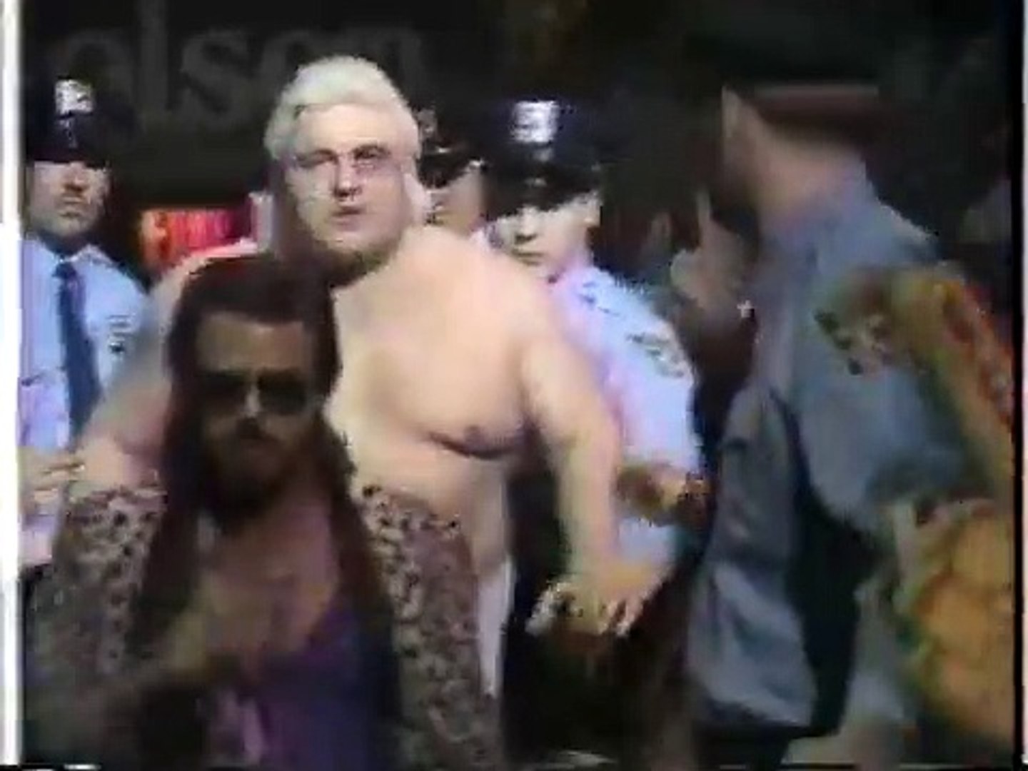 ⁣Hulk Hogan, Roddy Piper & Billy Jack Haynes vs. Paul Orndorff, Adrian Adonis & Hercules 3-07
