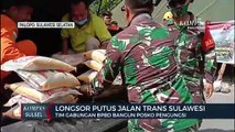 Longsor Putus Jalan Trans Sulawesi, Tim Gabungan BPBD Bangun Posko Pengungsi