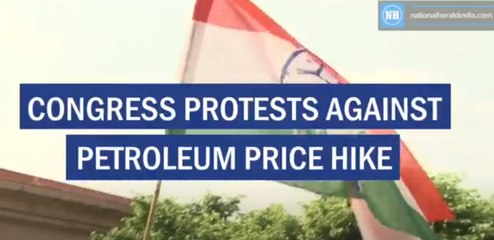 Congress protests against petroleum price hike