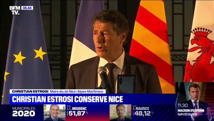 Municicpales: réélu à Nice, Christian Estrosi "dit sa reconnaissance" aux habitants