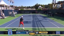 Il colpo di giornata è di Dominic Thiem - Copyright : Ultimate Tennis Showdown - https://watch.utslive.tv