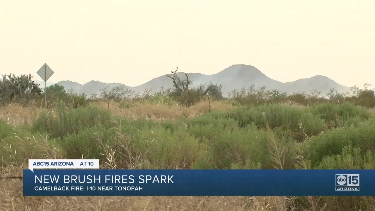 Fire crews battling two brush fires in Tonopah area