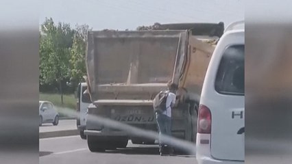 İstanbul trafiğinde tehlikeli yolculuk