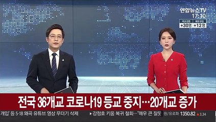 전국 36개교 코로나19 등교 중지…20개교 증가