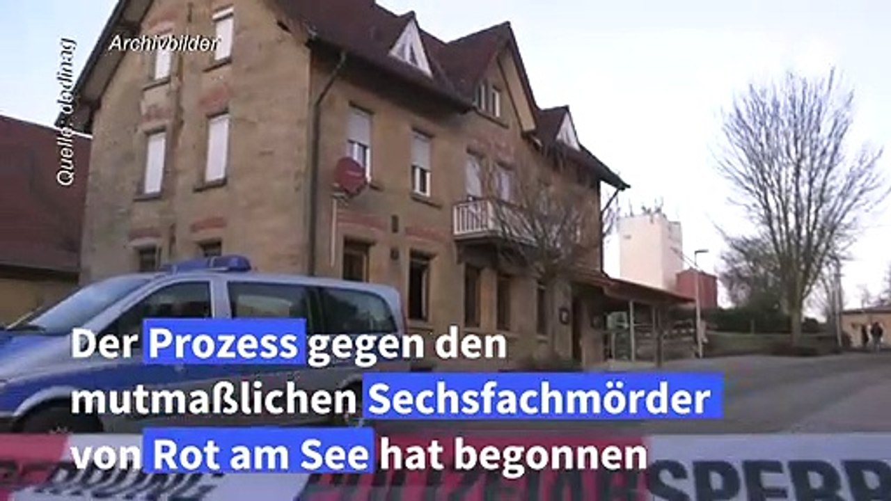 Prozess um mutmaßlichen Sechsfachmord von Rot am See begonnen