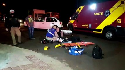 Motociclista fica ferido em acidente no Bairro Clarito