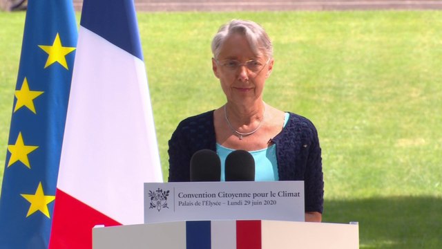 Pour Élisabeth Borne, le rapport de la convention pour le climat est une pierre d'angle de la reconstruction économique, écologique et solidaire