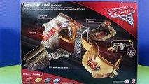 Disney Cars 3 Lightning McQueen Races Jackson Storm On Midnight Jump Set With Cars Carrying Case