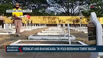 Peringati Hari Bhayangkara, TNI Polri Bersihkan Tempat Ibadah