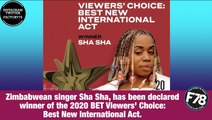 F78NEWS: Zimbabwean singer Sha Sha wins 2020 BET Viewers’ Choice Award.