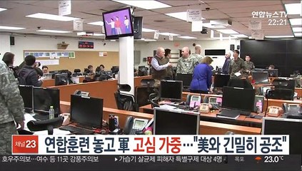 연합훈련 놓고 軍 고심 가중…"미국과 긴밀히 공조"