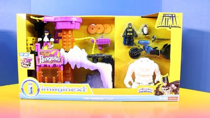 Imaginext Legends Of Batman Penguin Lair Snow Monster Eats Batman Toy Review Gotham City Jail Escape