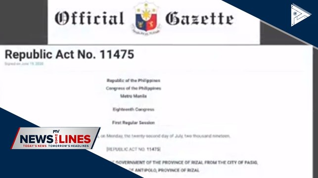 PRRD signs law transferring Rizal province's capital to Antipolo City