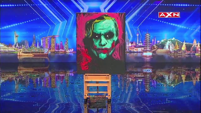 Vilas Nayak Paints Giant Joker Portrait In 2.5 Minutes _ Asia’s Got Talent Episode 5