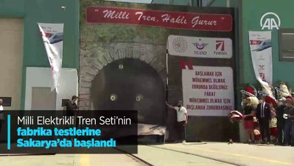 Milli elektrikli trenin fabrika testleri başlatıldı