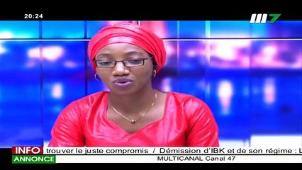 JT BAMBARA 19H30 DU 29 JUIN 2020
