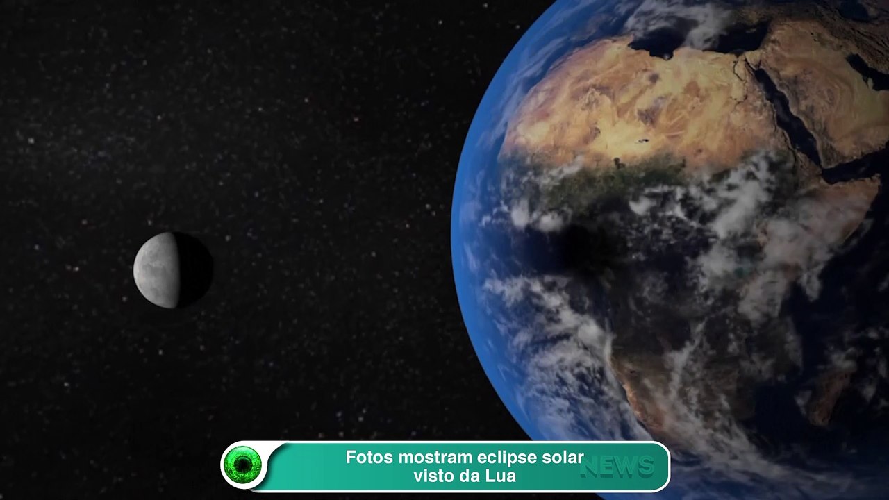 Fotos mostram eclipse solar visto da Lua