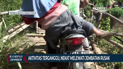 Jembatan Penghubung 2 Desa Rusak