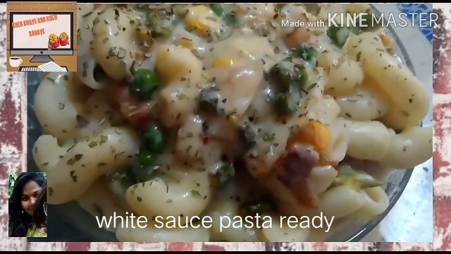 white sauce pasta at home without butter , cheese and kids will be like it easy recipe