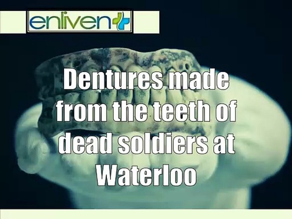 The dentures made from the teeth of dead soldiers at Waterloo.