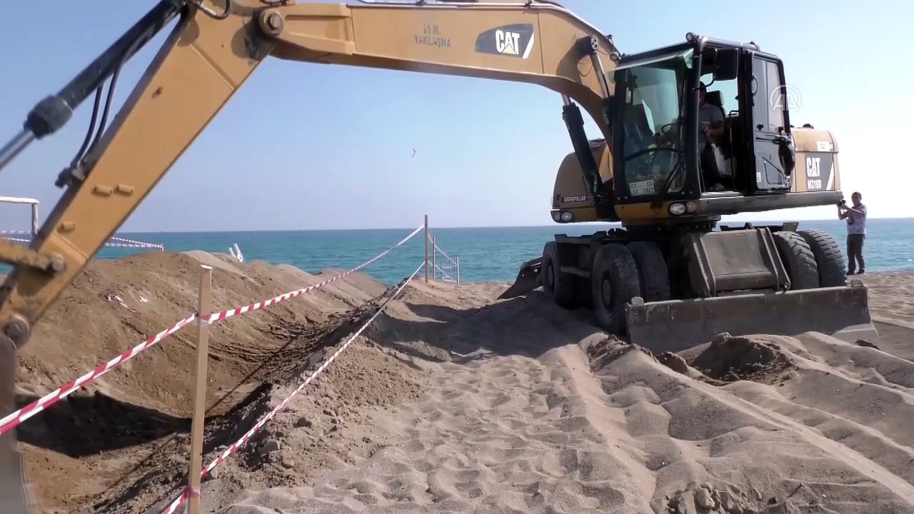 Caretta caretta yuvalarına "hendekli" önlem - ANTALYA