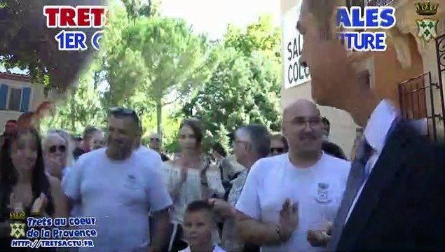 1er conseil municipal du nouveau maire de TRETS - Arrivee en mairie