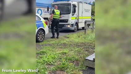 Police attend West Boldon farm after  discovery of Second World War bomb