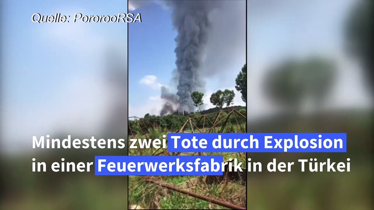 Tote durch explosion in feuerwerksfabrik in der türkei