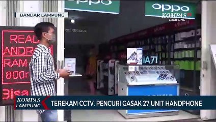 Terekam CCTV, Pencuri Gasak 27 Unit Handphone