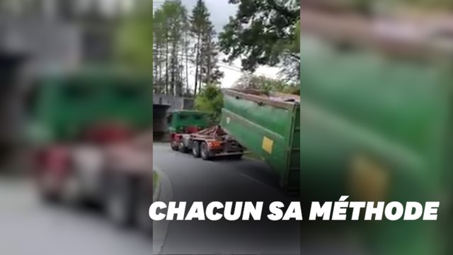 Ce conducteur de camion était prêt à tout pour passer sous ce pont