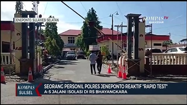Seorang Personil Polres Jeneponto Reaktif Rapid Tes