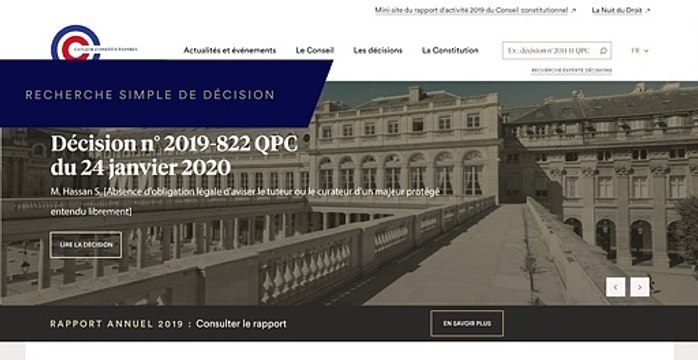 Chercher et trouver une décision sur le site du Conseil